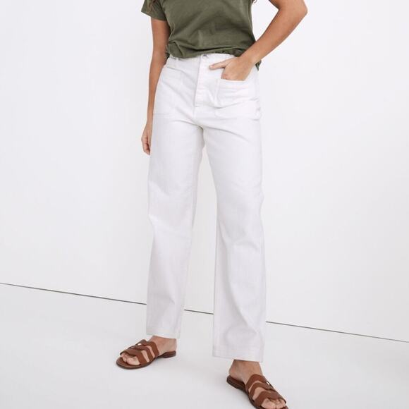 Madewell The Dadjean in Tile White: Patch Pocket Edition - Picture 2 of 9